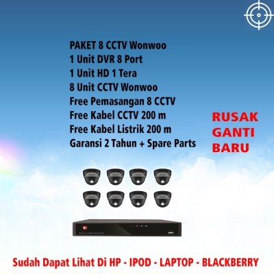 Paket 8 Channel CCTV Wonwoo