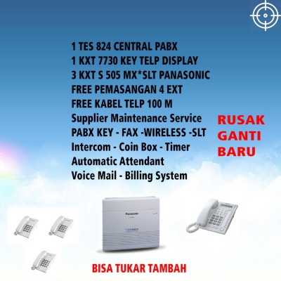 Paket PABX Franko 3 LINE PTT - 8EXT