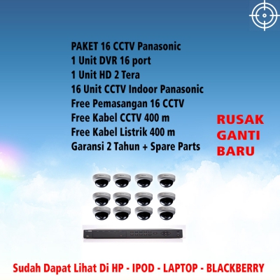 Paket 16 Cctv Panasonic 2 Mega Pixel Digital