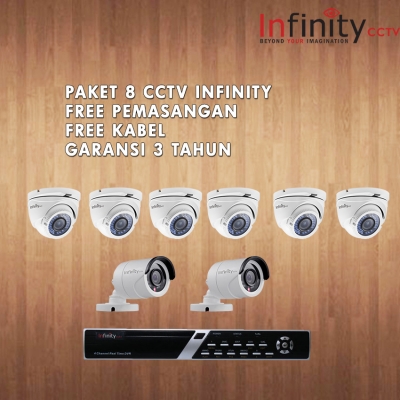 Paket 8 Cctv Infinity Murah Free Pemasangan dan Kabel
